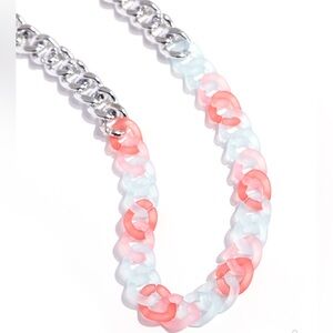 Peach Link Necklace